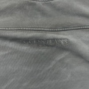F- Vintage Guess Jeans USA All Black Embroidered Text Crewneck