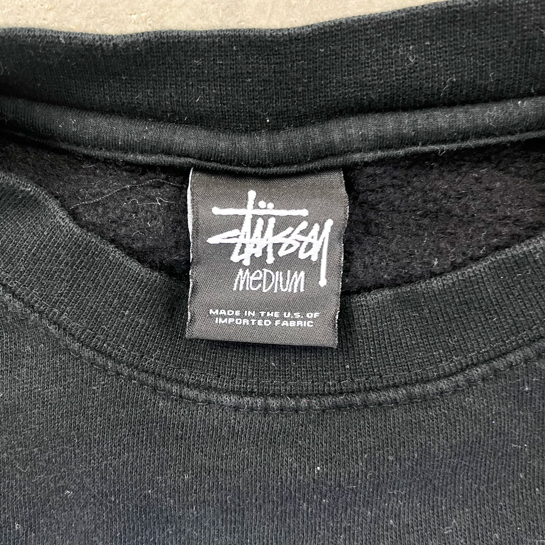 F- Vintage Stussy Crew 80 Text Crewneck