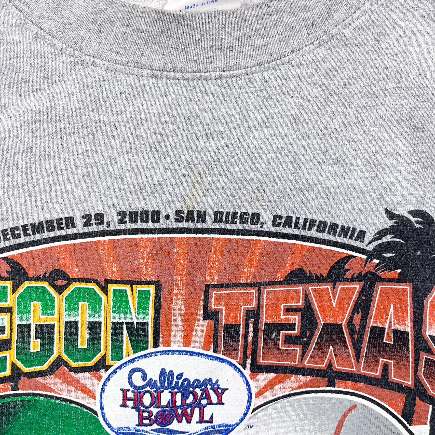 F- Vintage '00 Culligan Holiday Bowl Oregon Ducks Vs Texas University Longhorns Crewneck