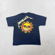 F- Vintage '94 Metallica Flaming Skull Pushead Design Tee