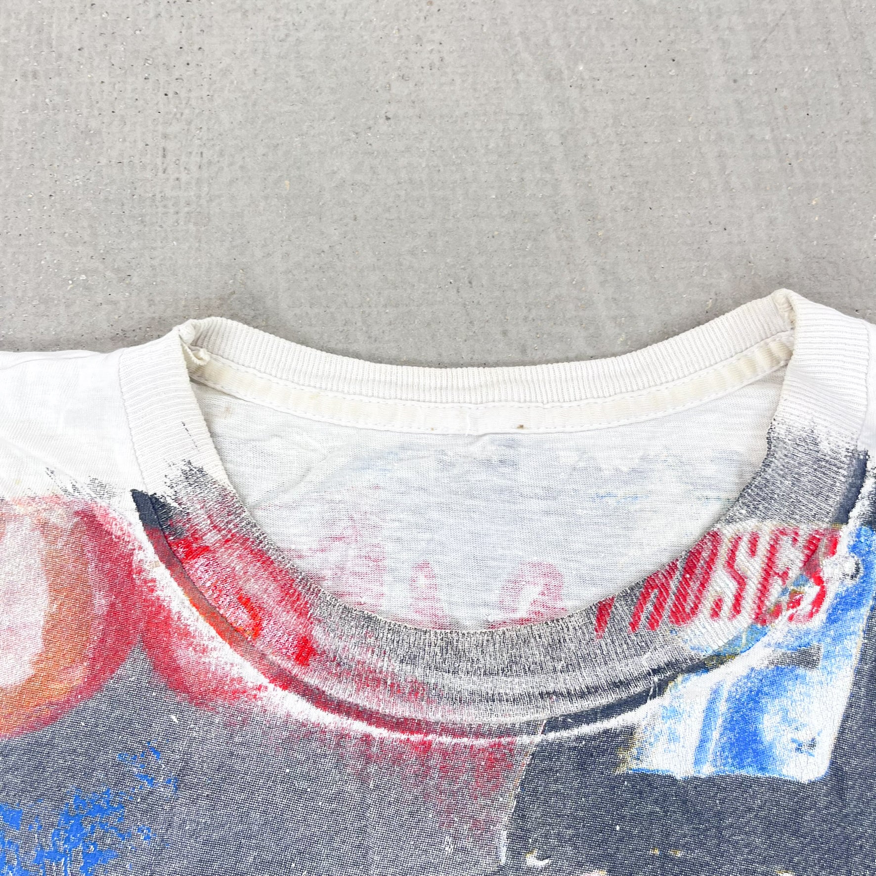 F- Vintage Guns & Roses Get In The Ring Cut Off Sleeve Single Stitch Tee