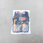 F- Vintage Guns & Roses Get In The Ring Cut Off Sleeve Single Stitch Tee