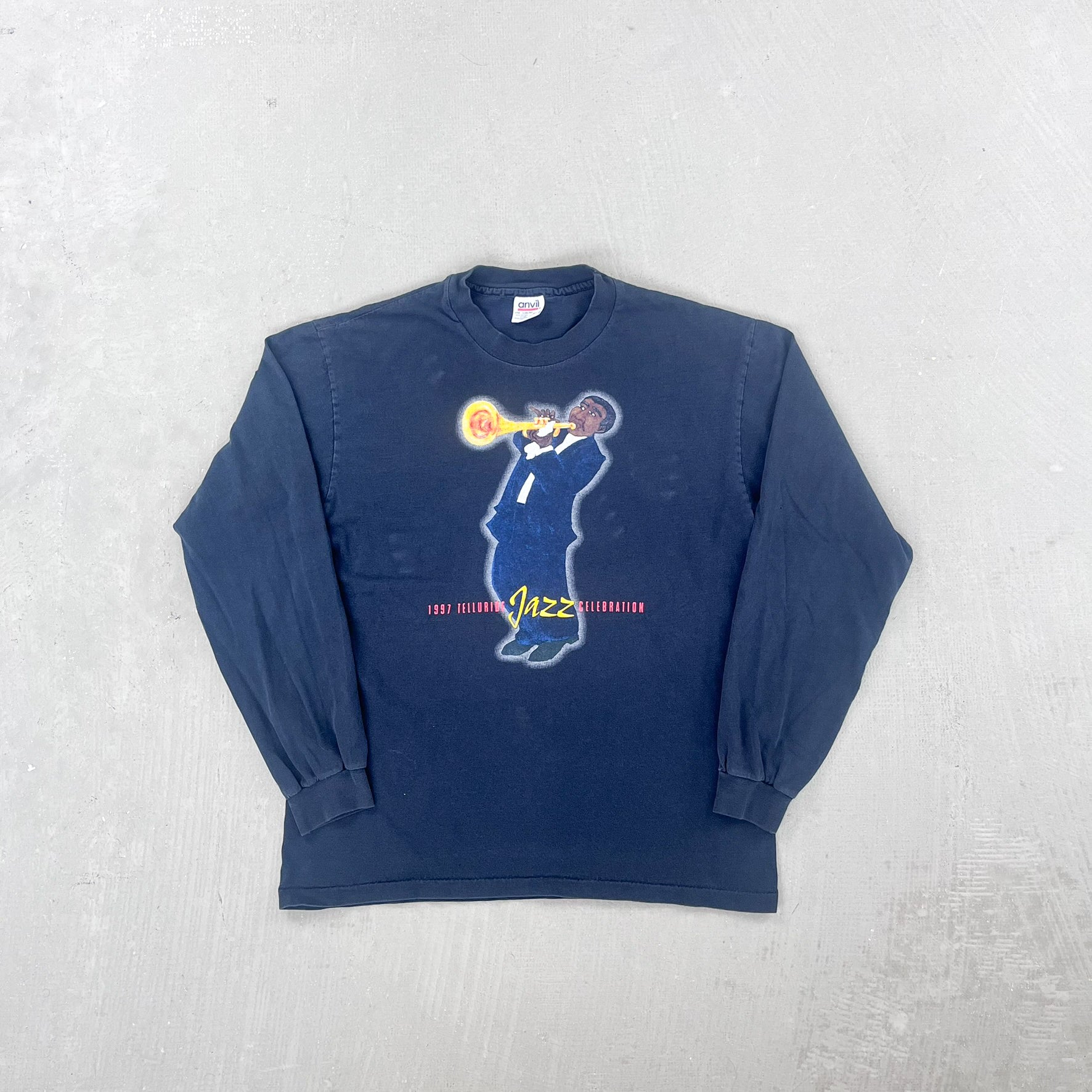 F- Vintage '97 Telluride Jazz Celebration Graphic Long Sleeve Tee