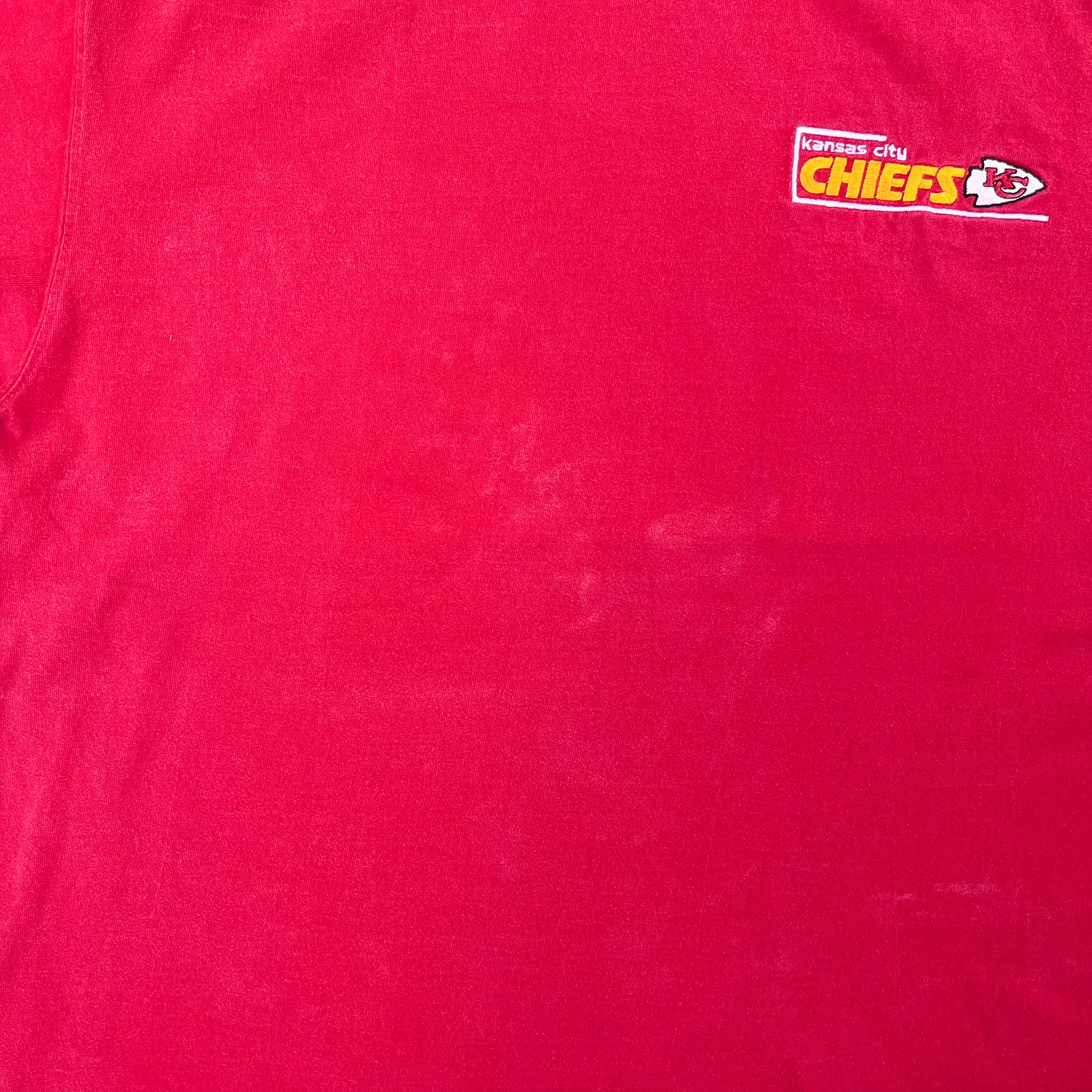 F- Vintage Kansas City Chiefs NFL Majestic Embroidered Logo Tee