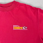 F- Vintage Kansas City Chiefs NFL Majestic Embroidered Logo Tee