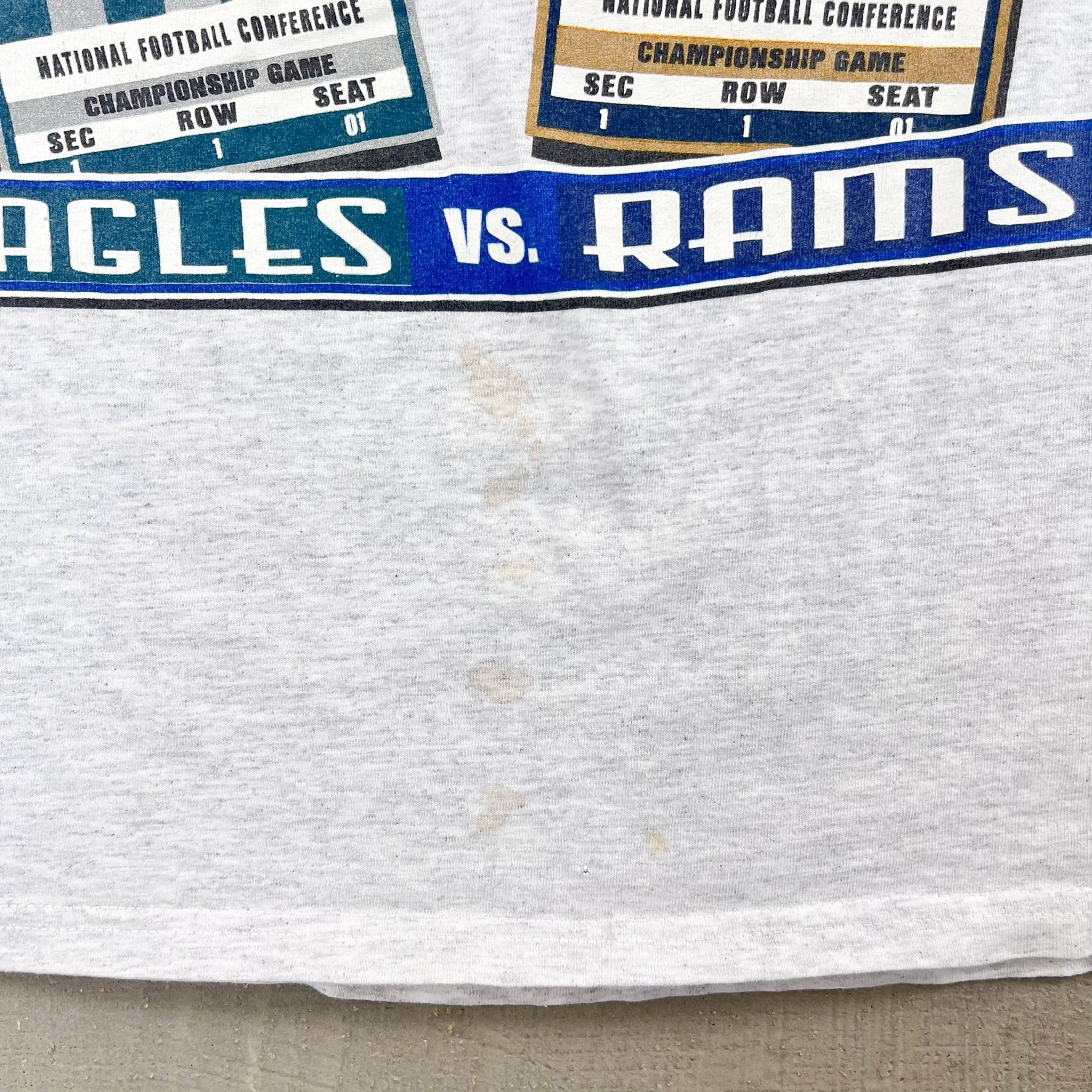 F- Vintage '01 Eagles Vs Rams NFC Game NFL Graphic Tee