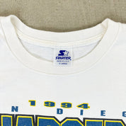 F- Vintage '94 San Diego Chargers AFC Champions NFL Graphic Single Stitch Tee
