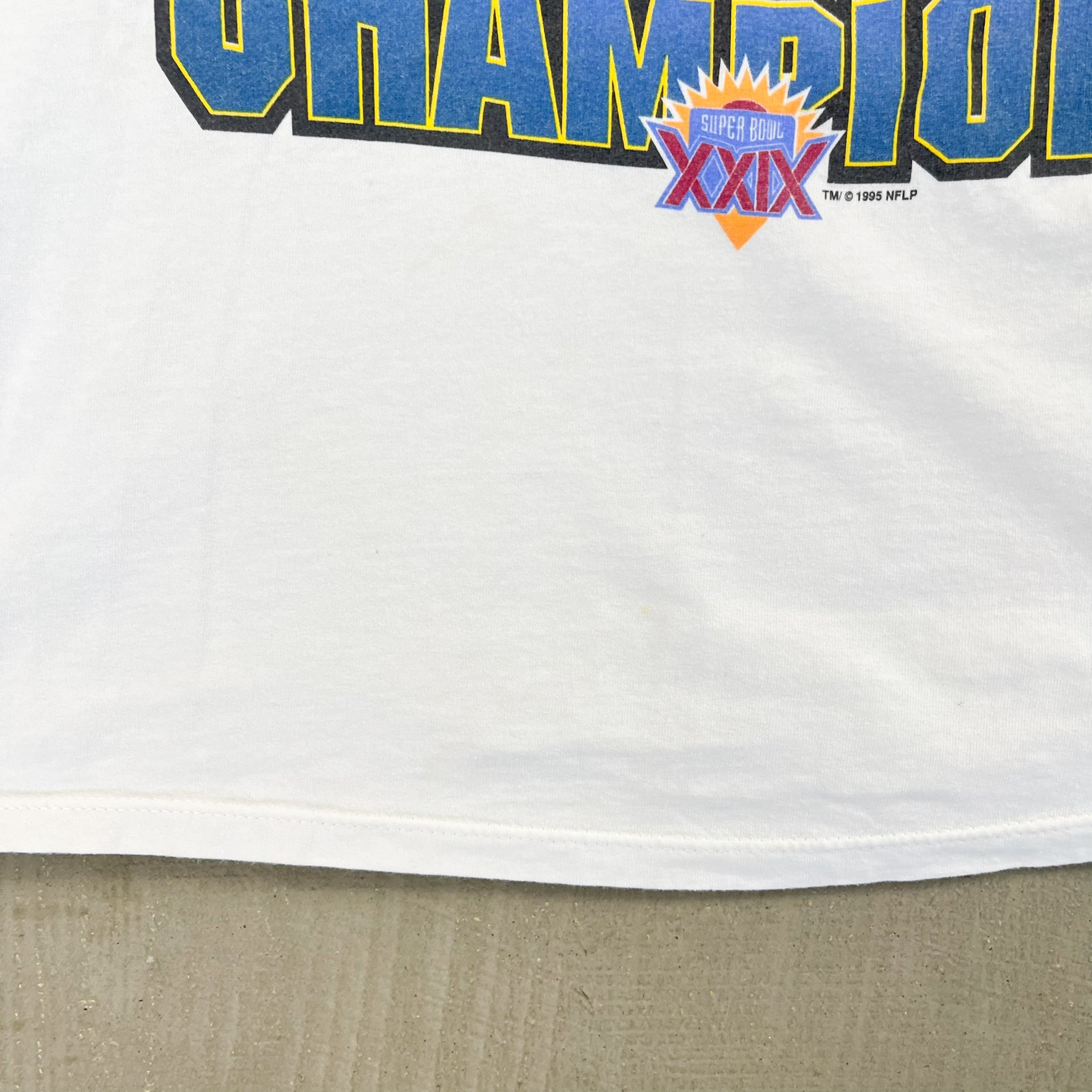 F- Vintage '94 San Diego Chargers AFC Champions NFL Graphic Single Stitch Tee
