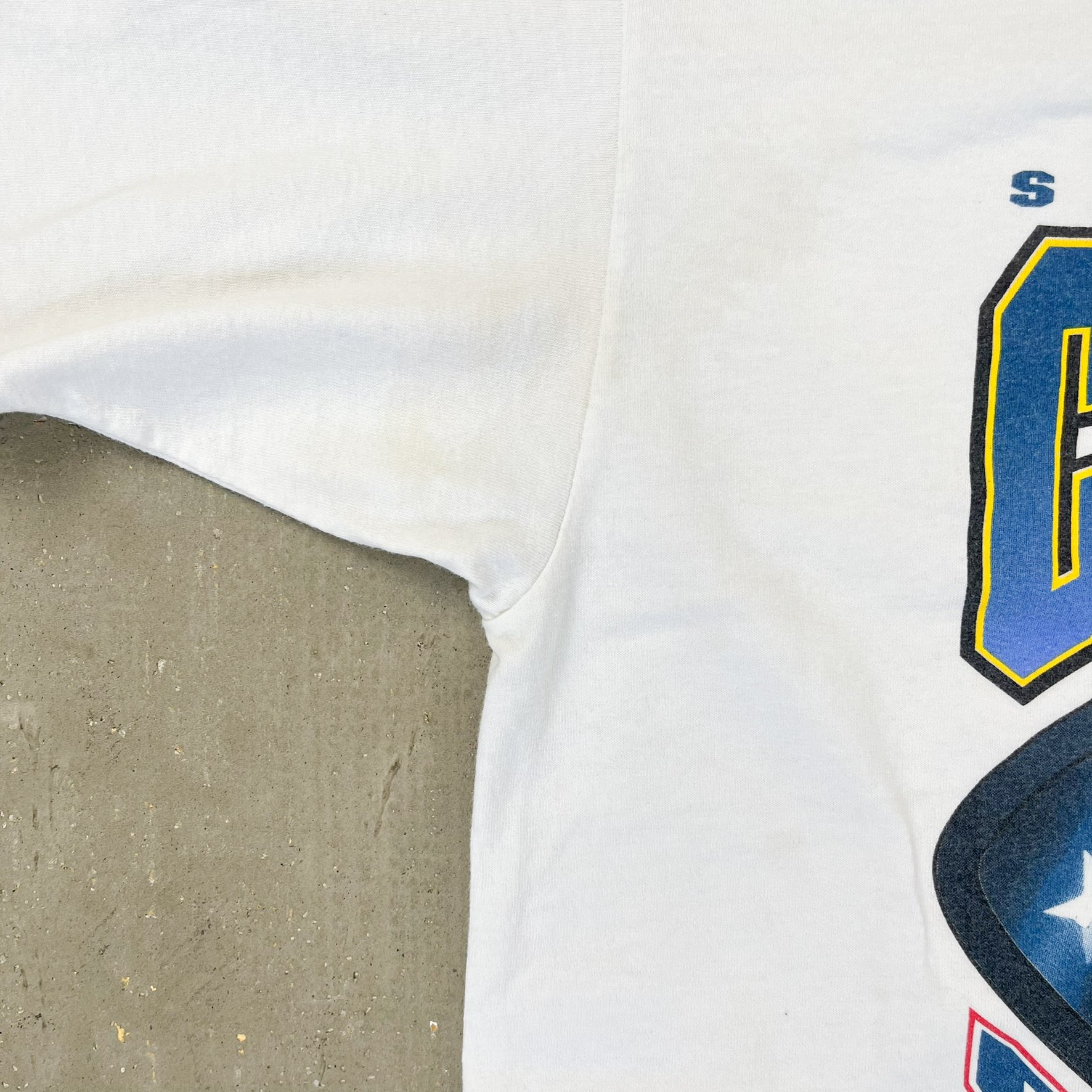 F- Vintage '94 San Diego Chargers AFC Champions NFL Graphic Single Stitch Tee