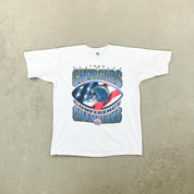 F- Vintage '94 San Diego Chargers AFC Champions NFL Graphic Single Stitch Tee