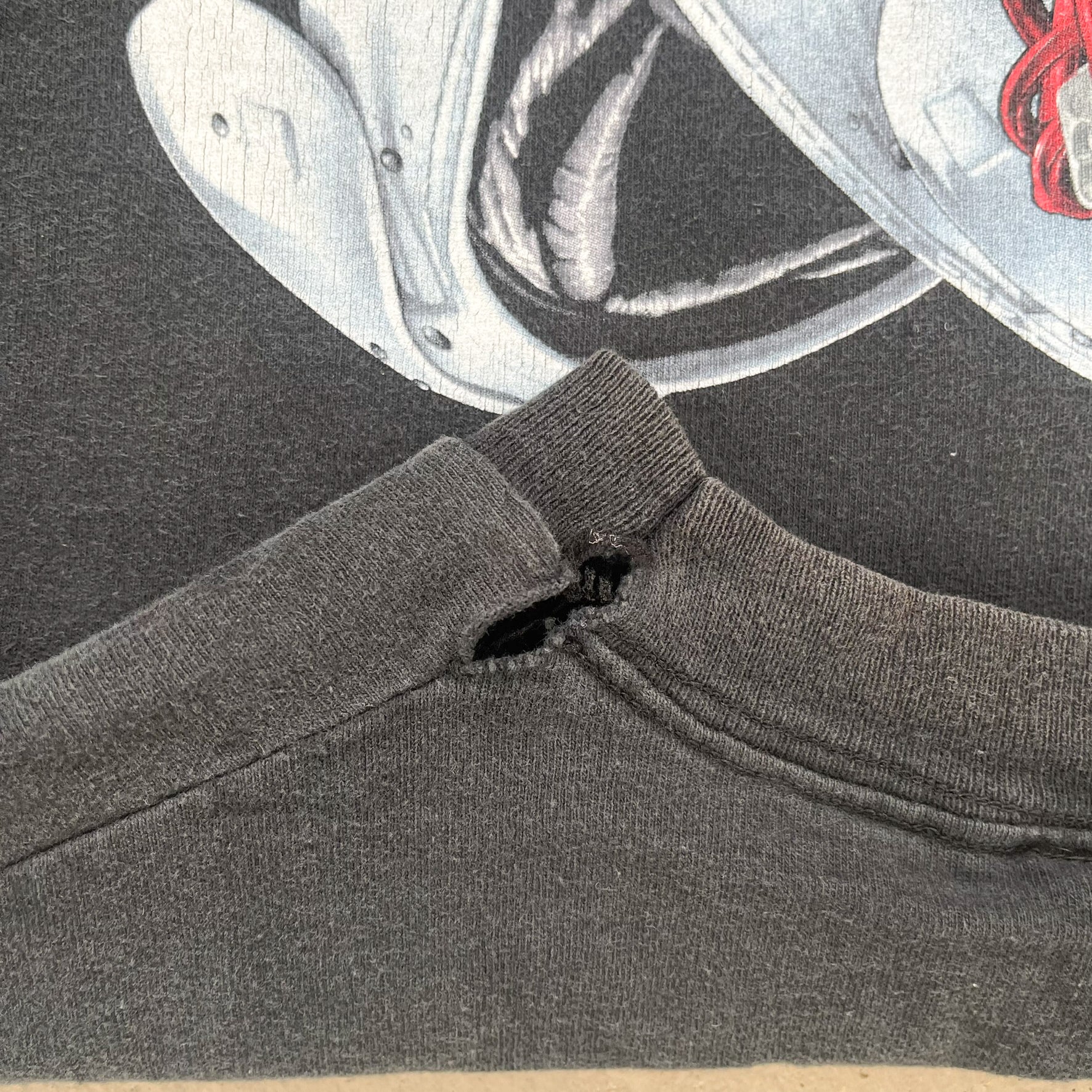 F- Vintage '96 New England Patriots NFL Cleats & Helmet Graphic Single Stitch Tee