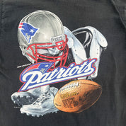 F- Vintage '96 New England Patriots NFL Cleats & Helmet Graphic Single Stitch Tee