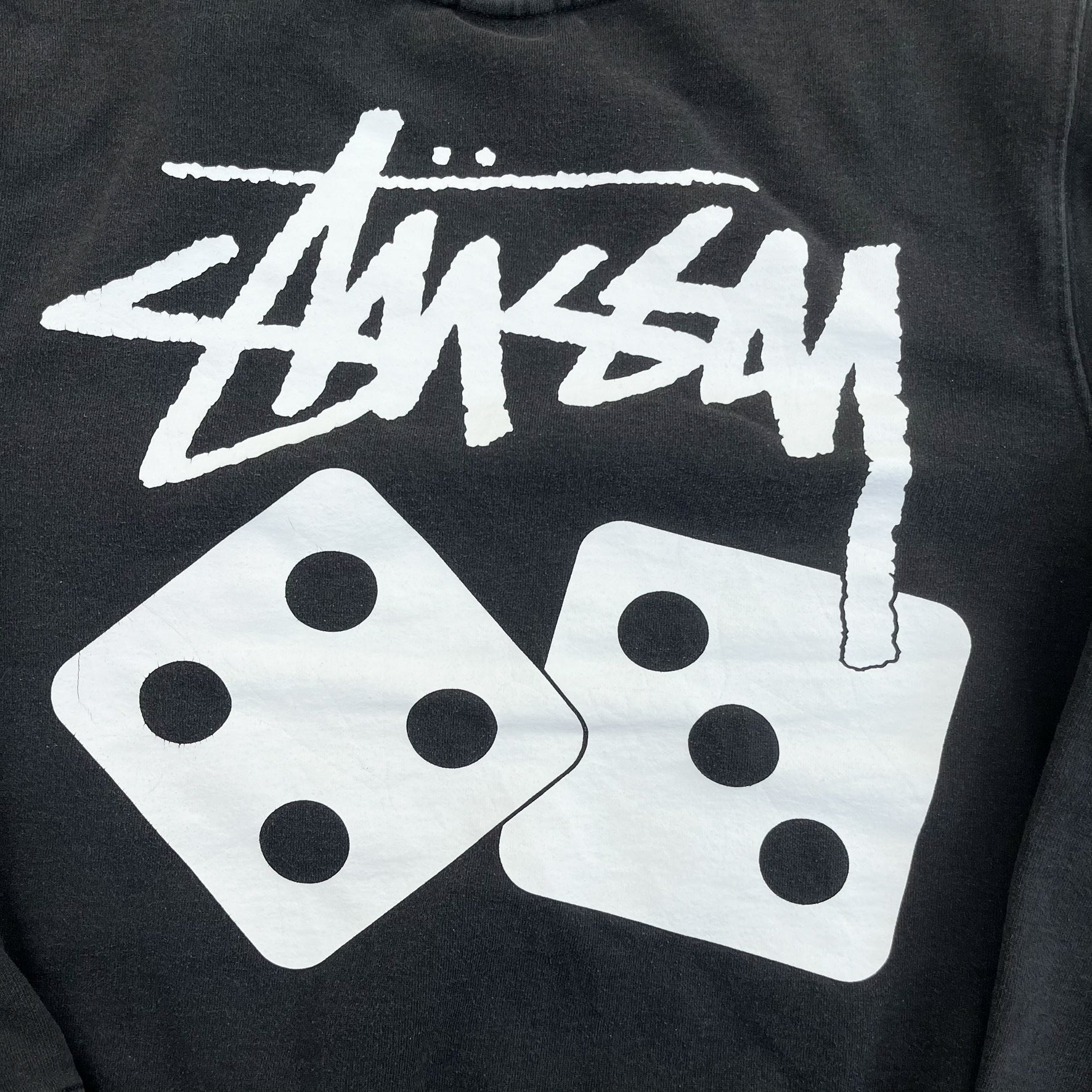 F- Vintage Stussy Dice & Text Graphic Crewneck