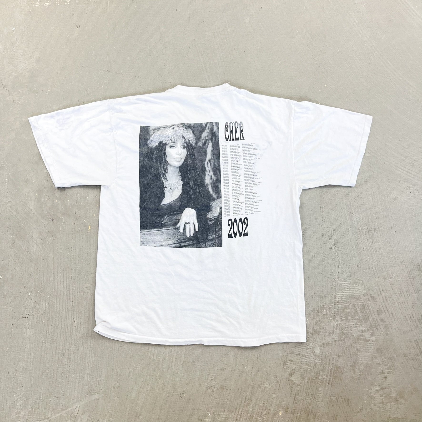F- Vintage '02 Cher Living Proof Tour Picture Tee