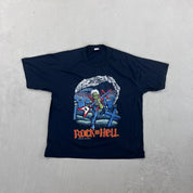 F- Vintage '88 Rock In Hell Montreal Graphic Single Stitch Tee