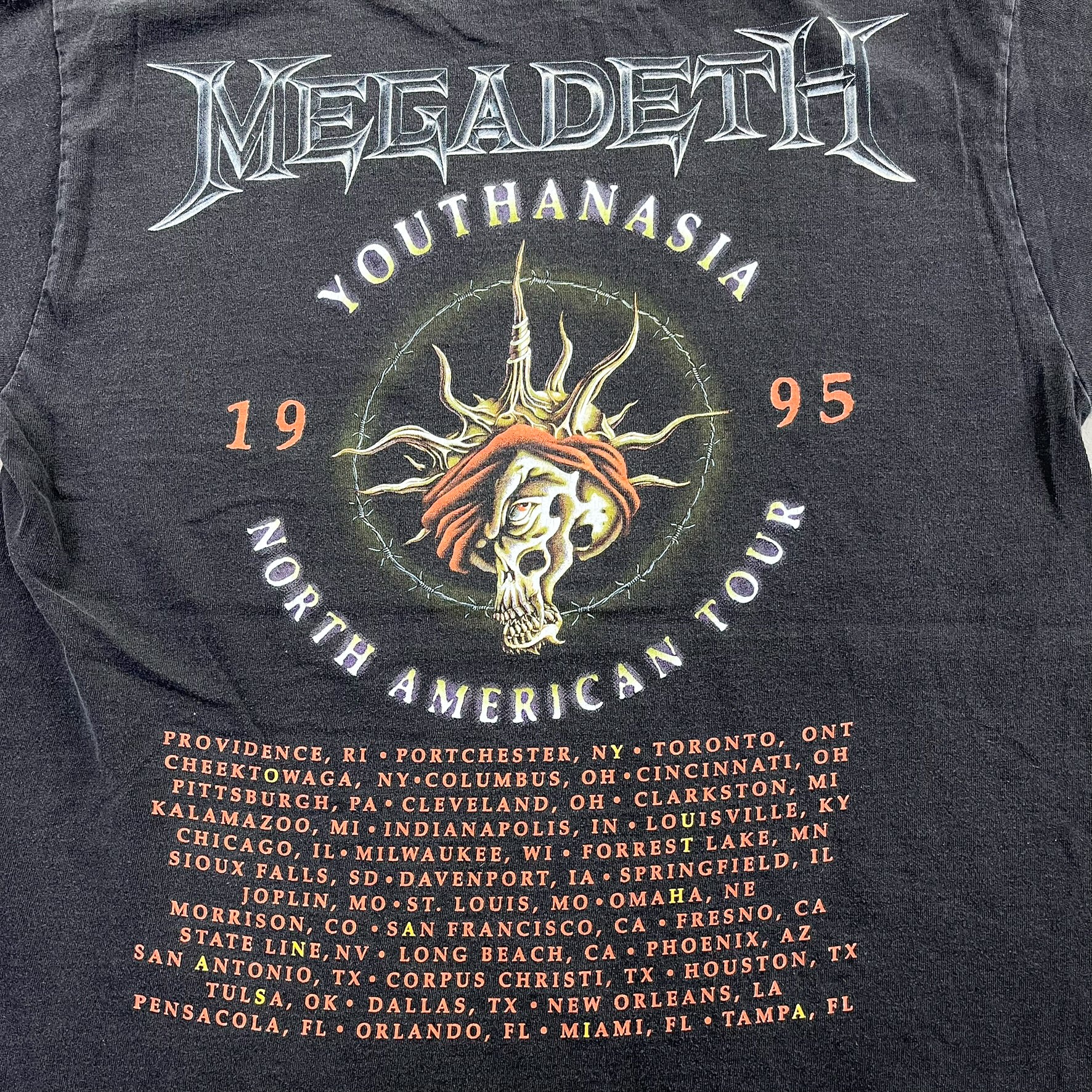 F- Vintage '95 Megadeth Youthanasia North American Tour Tee
