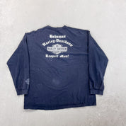 F- Vintage Harley Davidson Bahamas Skull & Logo Long Sleeve Tee