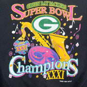 F- Vintage '97 Green Bay Packers Super Bowl 31 Champion NFL Crewneck