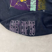 F- Vintage '95 Regina Grey Cup CFL Raven Tag Graphic Crewneck