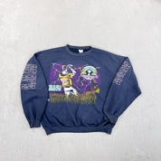 F- Vintage '95 Regina Grey Cup CFL Raven Tag Graphic Crewneck
