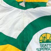 F- Vintage Seattle Supersonics NBA Apex One Zip Up Windbreaker