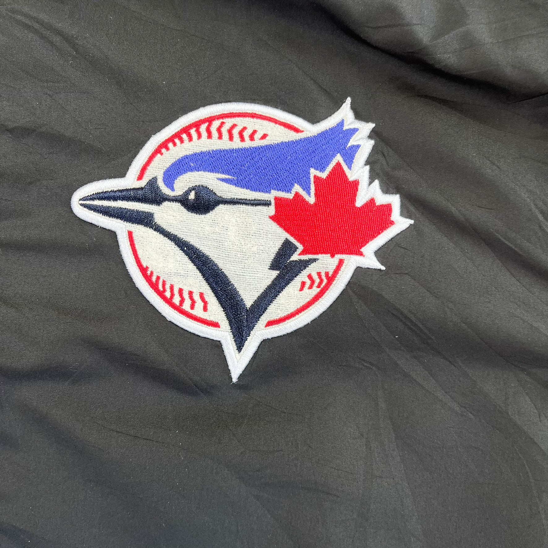 F- Vintage Jeff Hamilton Toronto Blue Jays MLB Reversible Bomber Style Jacket