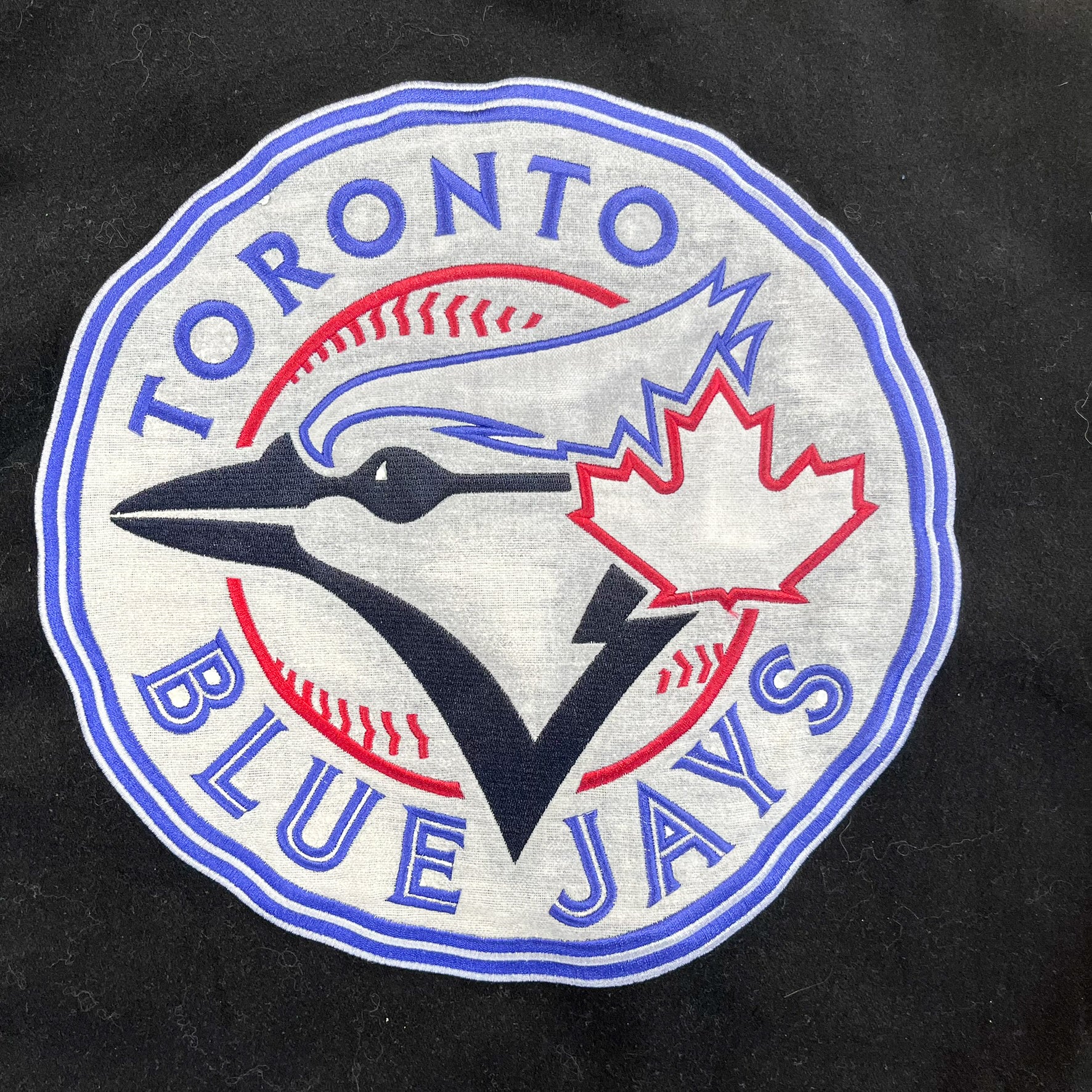 F- Vintage Jeff Hamilton Toronto Blue Jays MLB Reversible Bomber Style Jacket
