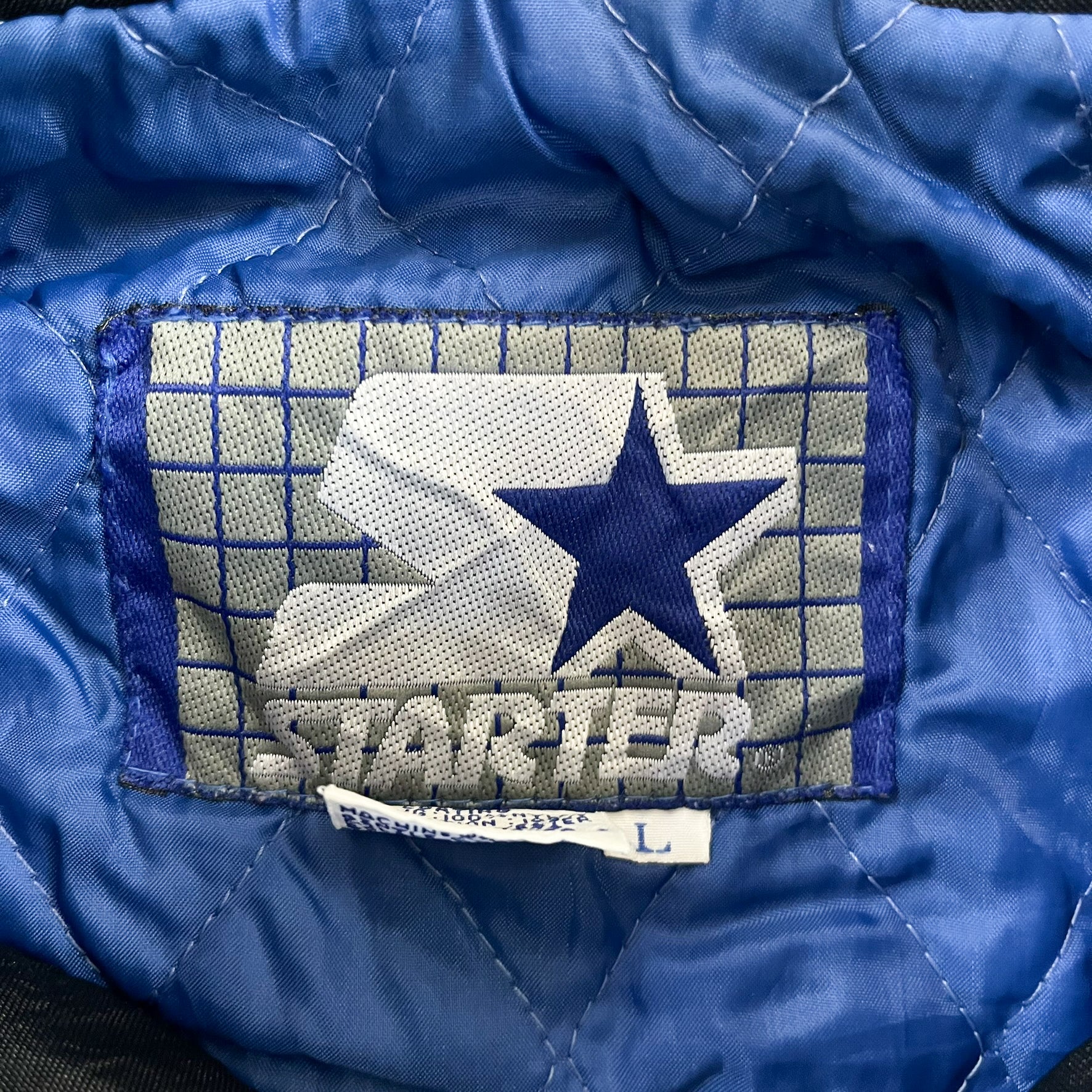F- Vintage New York Giants NFL Starter Anorak Hooded Winter Jacket