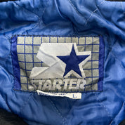 F- Vintage New York Giants NFL Starter Anorak Hooded Winter Jacket