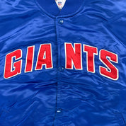 F- Vintage New York Giants NFL Starter Authentic Satin Bomber Jacket
