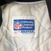 F- Vintage Oakland Raiders NFL Starter Satin Bomber Jacket
