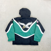F- Vintage Philadelphia Eagles NFL Apex One Hooded Winter Jacket