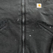 F- Vintage Carhartt Detroit Insulated Black Made In USA Work Jacket