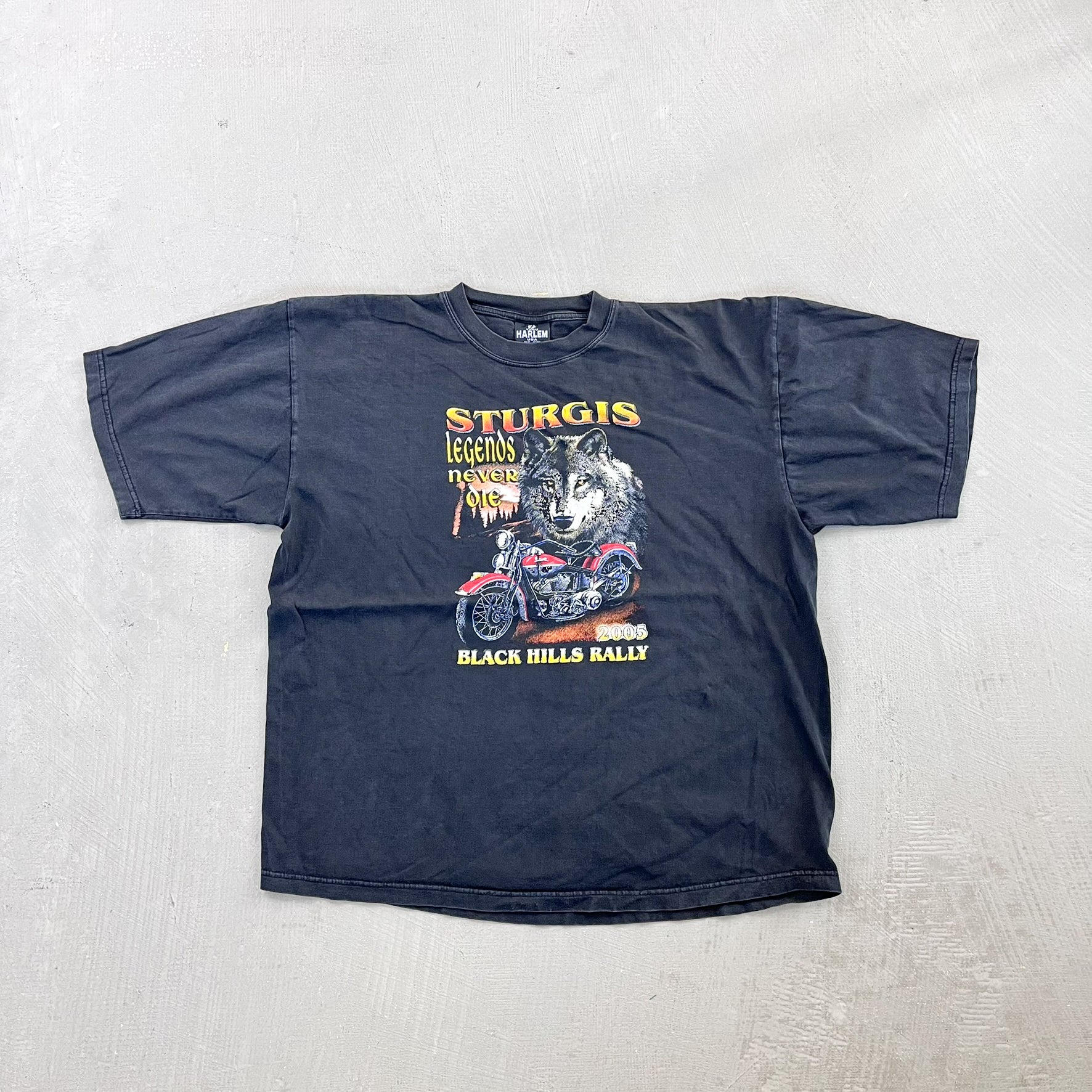 F- Vintage '05 Sturgis Black Hills Rally Legends Never Die Tee