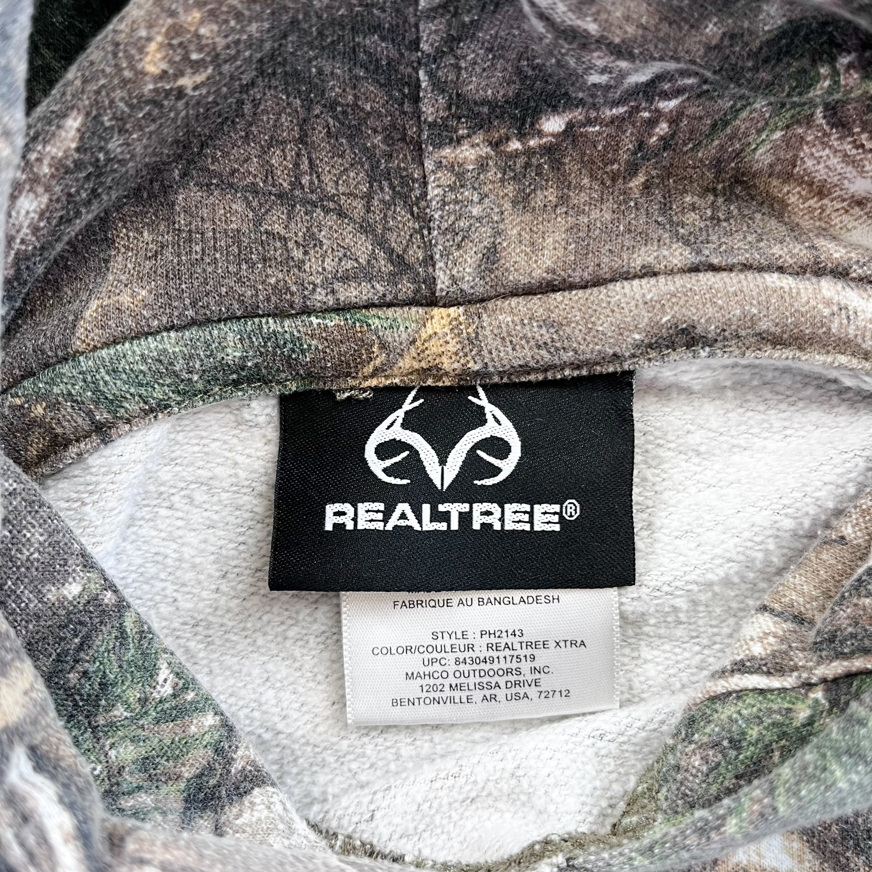 F- Real Tree Camo Pattern w/ Orange Text Hoodie