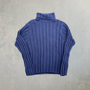 F- GAP 90's Turtle Neck Woven Knit Sweater