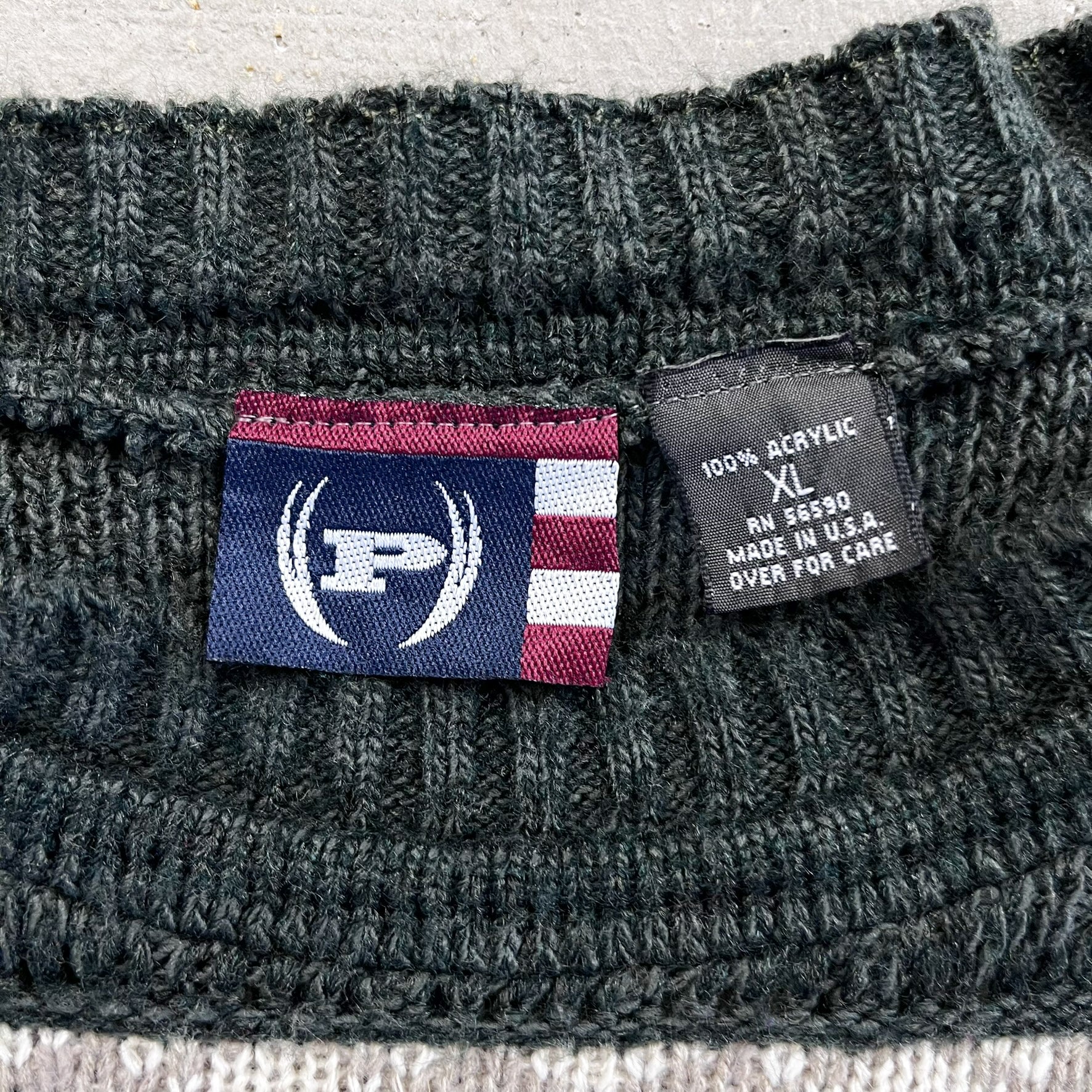 F- Vintage Phat Farm Patterned Knit Sweater