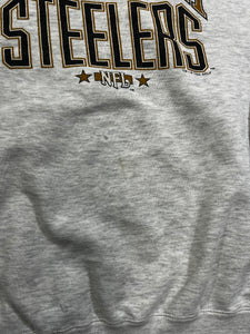 D- Vintage 1996 Pittsburgh Steelers NFL Text & Logo Crewneck