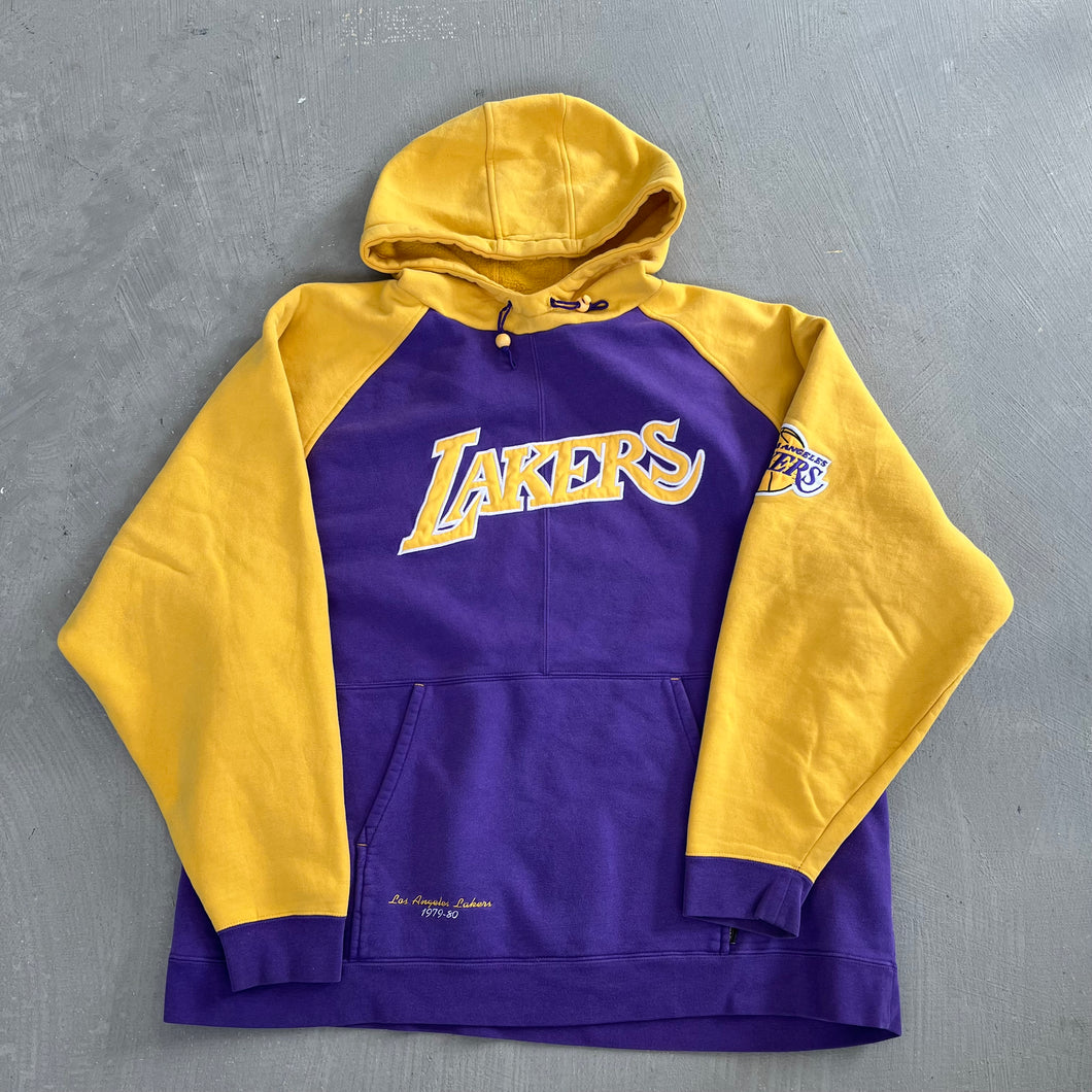 F- Vintage Los Angeles Lakers NBA Reebok Embroidered Script Hoodie