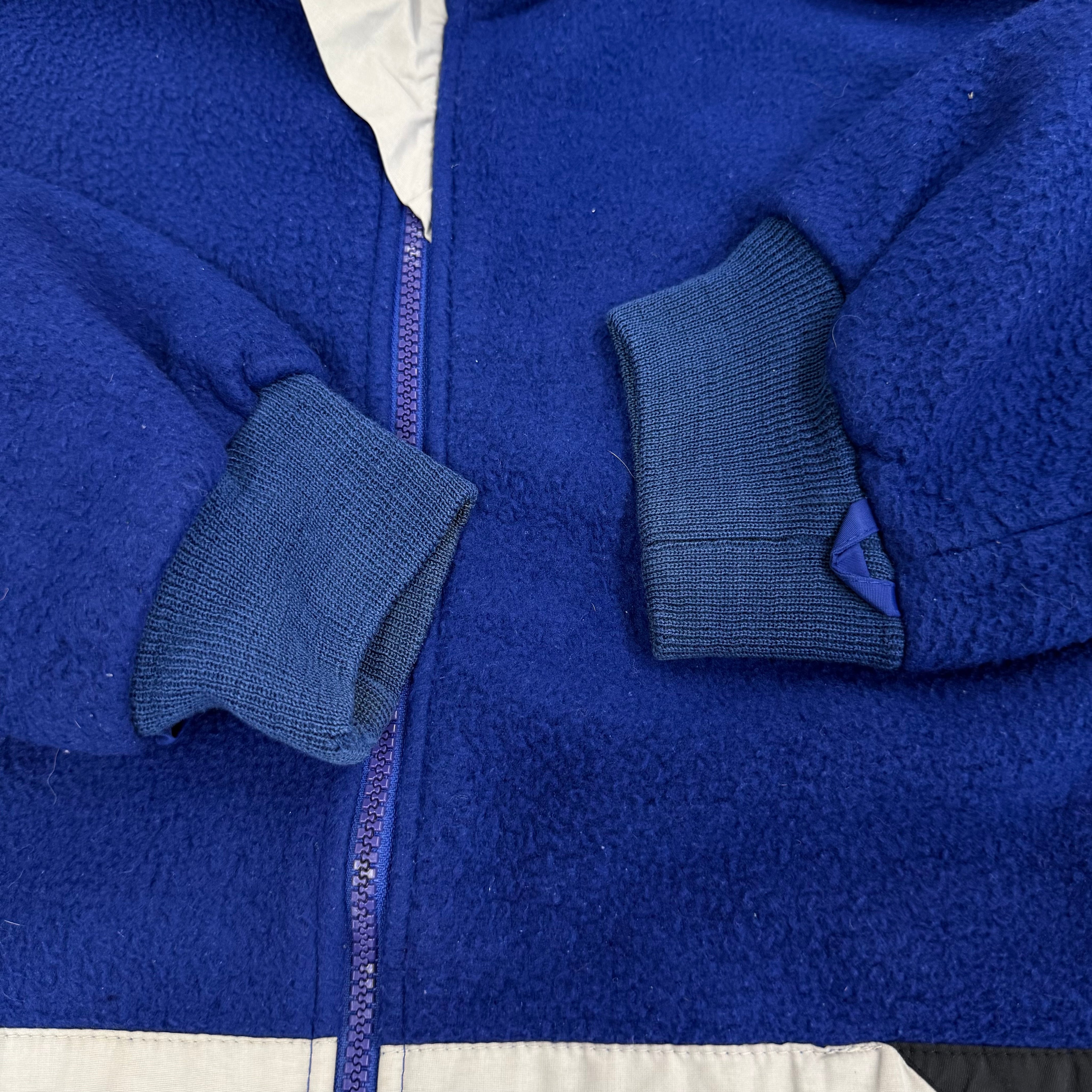 Vintage Toronto Blue Jays MLB Chalkline Embroidered Text Logo Zip Up Polar Fleece - M