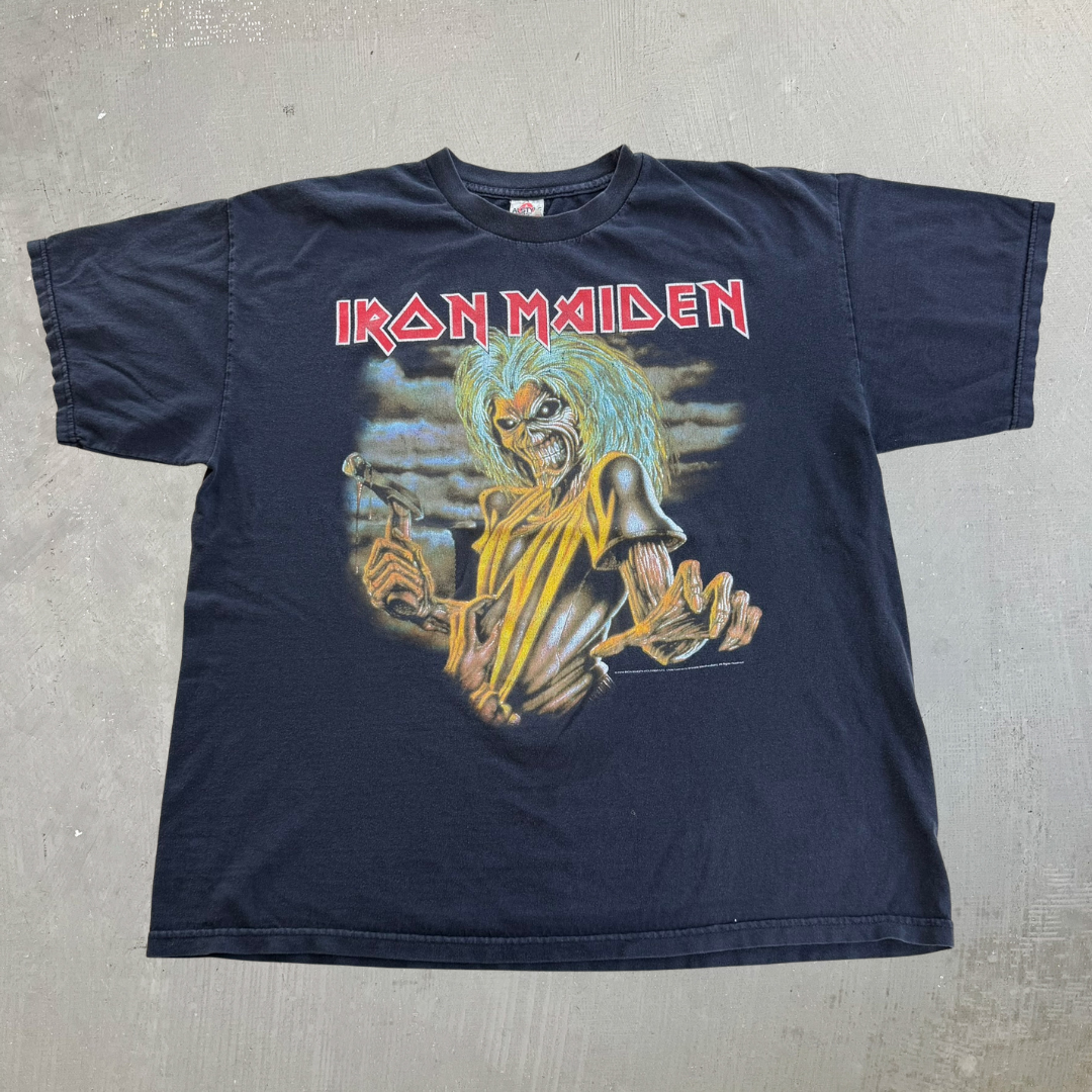 J- Vintage '10 Iron Maiden Killers Album Cover Graphic Tee - XL