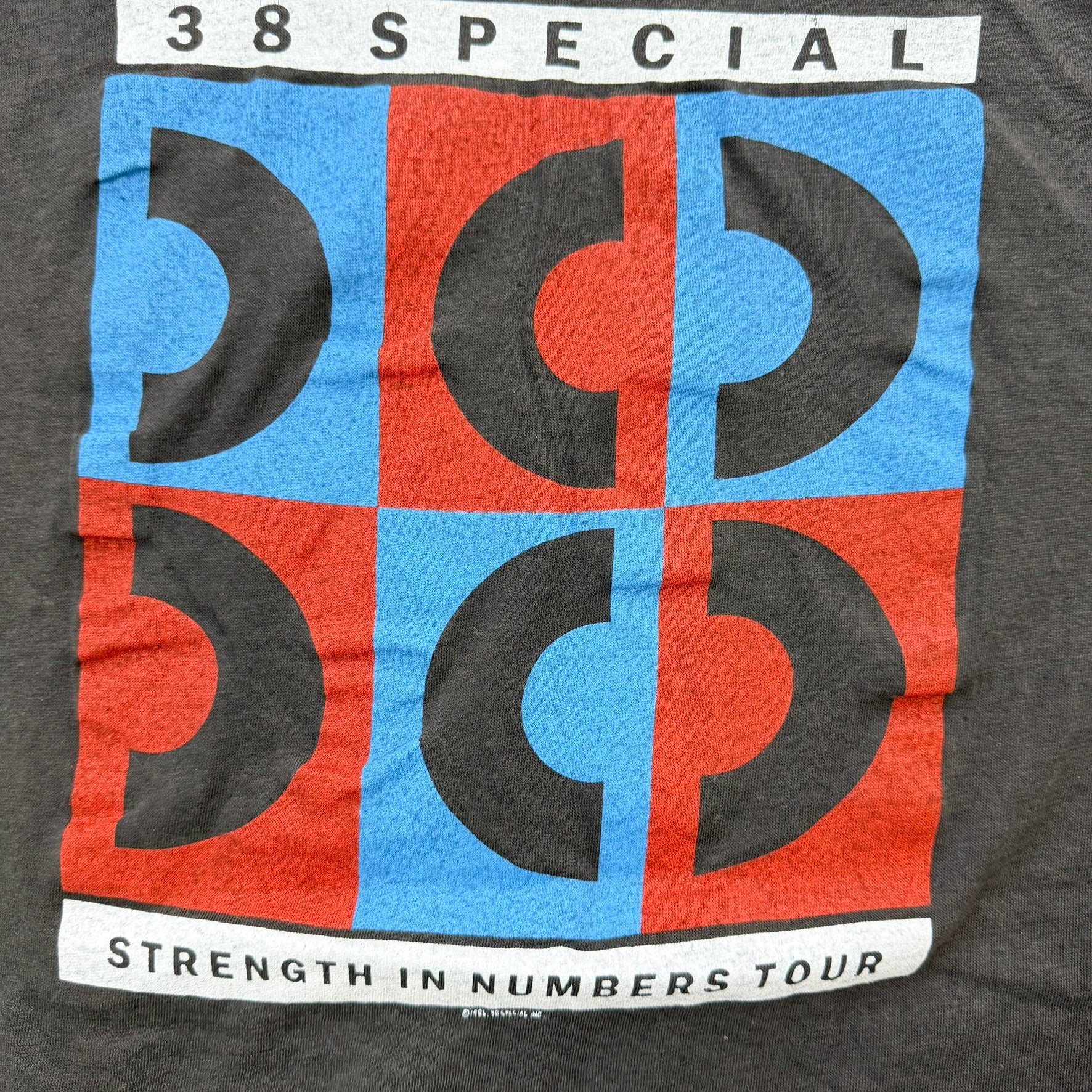 J- Vintage '86 38 Special Strength In Numbers Tour Signal Made In USA Single Stitch Tee - XL