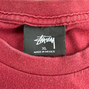 J- Vintage Stussy Text Cities & Flower Graphic Tee - XL