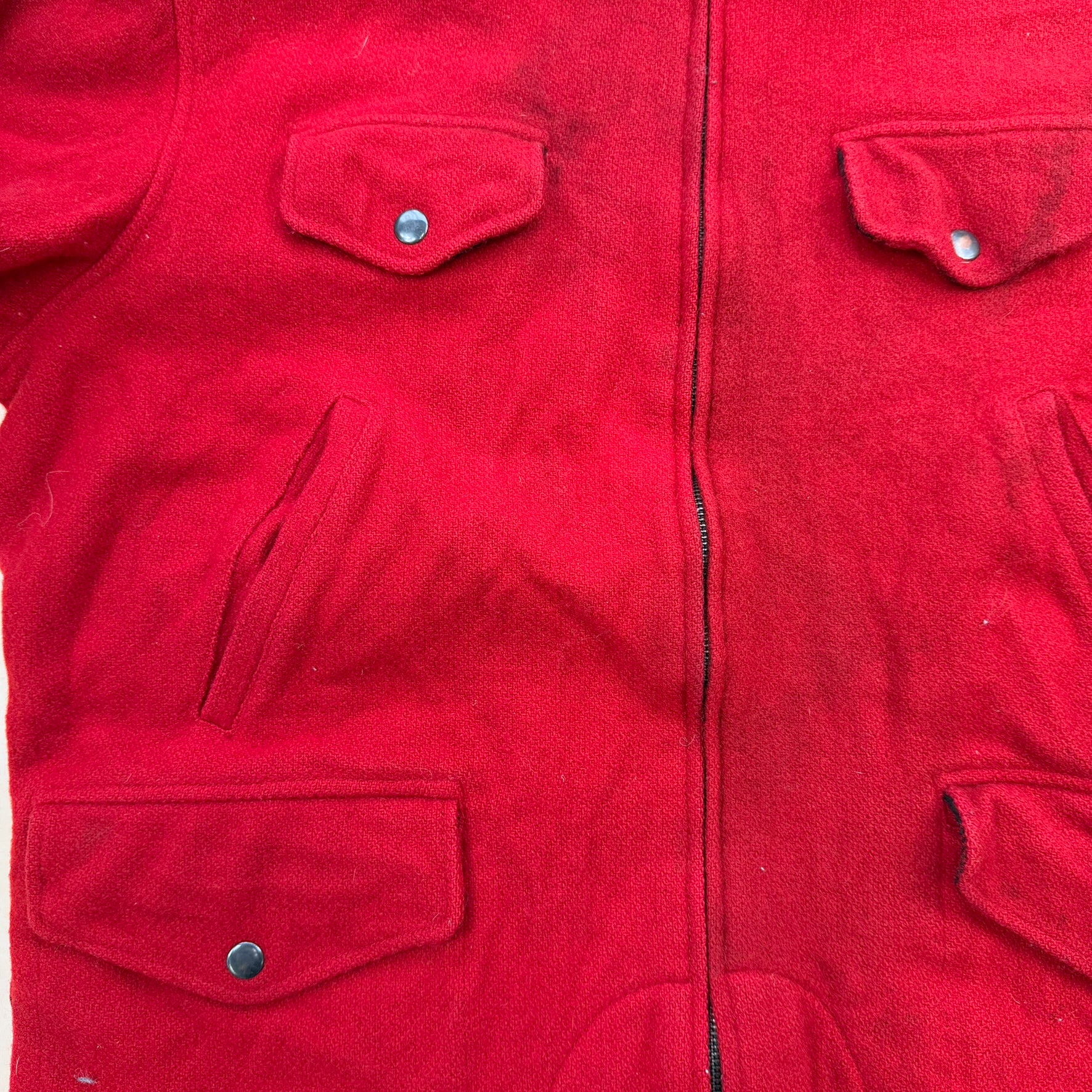 F- Vintage 90s Polo Ralph Lauren Wool Zip Up Pea Coat Jacket - M