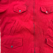 F- Vintage 90s Polo Ralph Lauren Wool Zip Up Pea Coat Jacket - M