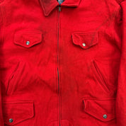 F- Vintage 90s Polo Ralph Lauren Wool Zip Up Pea Coat Jacket - M