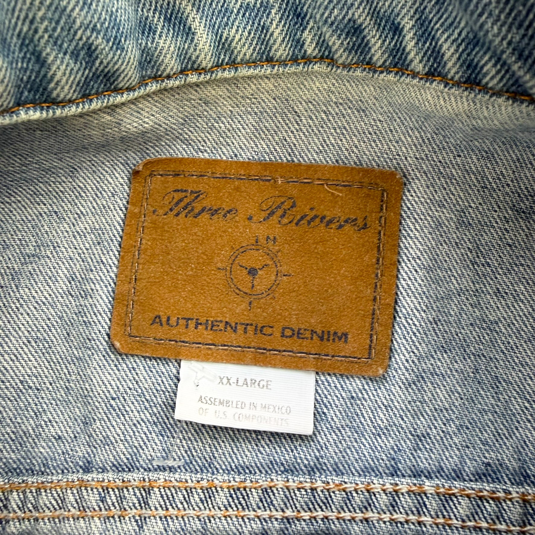 F- Vintage 90s Star Trek Voyager Cast & Crew Three Rivers Tag Denim Ja ...