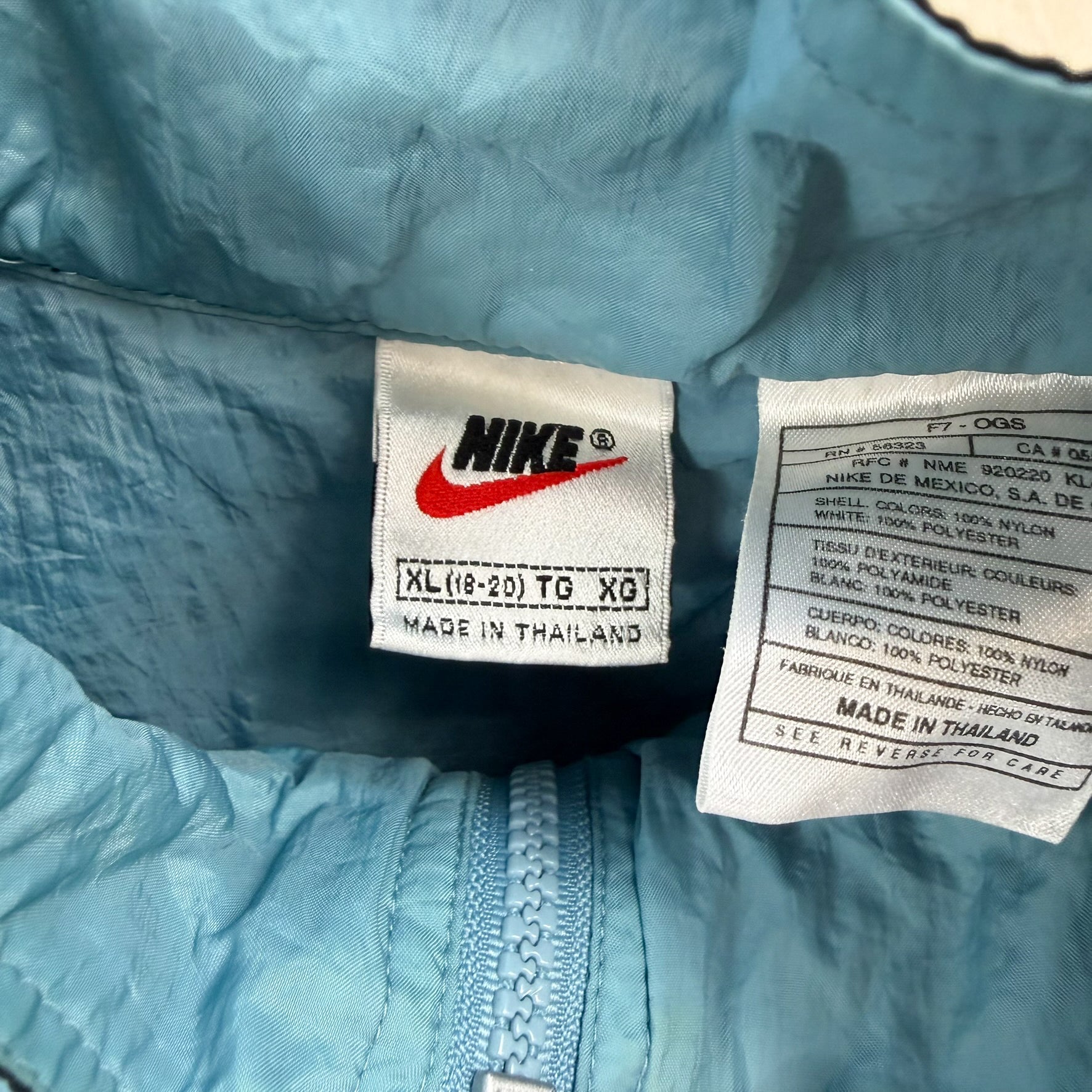 F- Vintage 90s Nike Lightweight Zip Up Jacket - XL