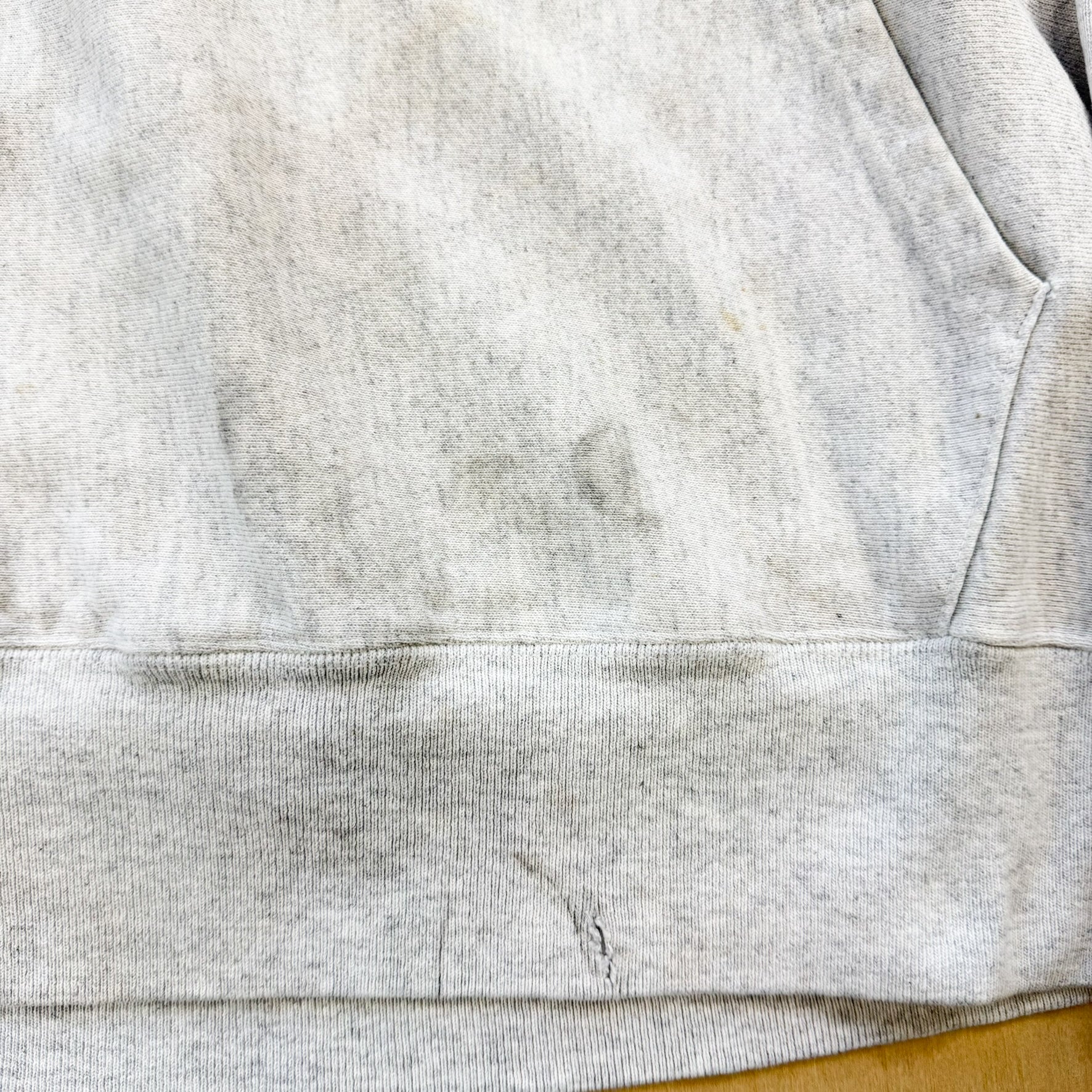 F- Vintage Champion Grey Reverse Weave Hoodie - XL