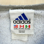 F- Vintage 90s Adidas Embroidered Text & Logo Crewneck - XL